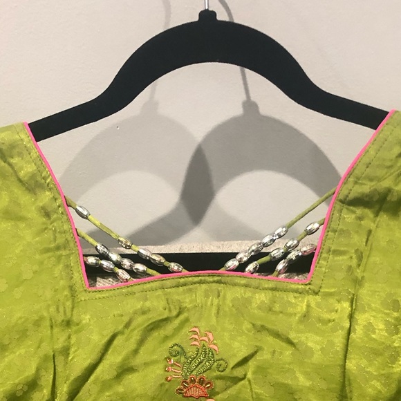 Green & pink Indian / Punjabi salwar suit - Picture 3 of 3